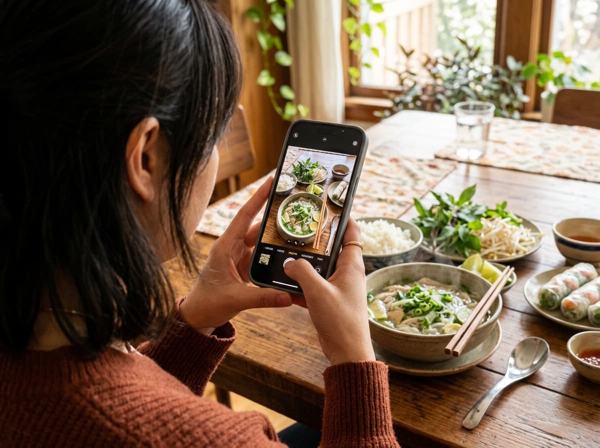 Chụp hoặc chọn ảnh món ăn