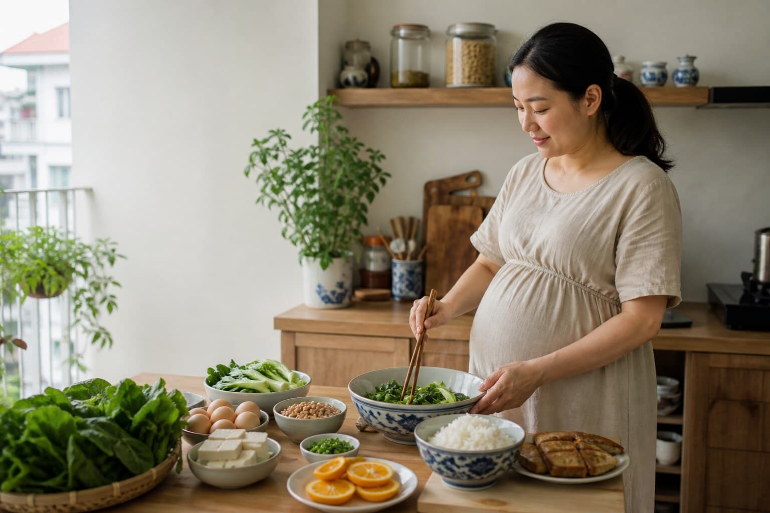 Thực đơn 7 ngày cho mẹ bầu 3 tháng đầu: Ăn đủ mà dễ tiêu